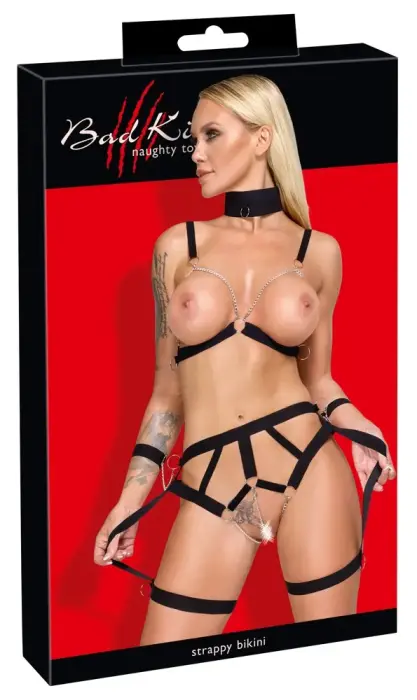 Bad Kitty бондажный комплект упряжи – чёрный – XL