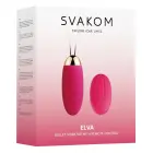 Elva Plum Red uzlādējams lodes vibrators ar tālvadības pulti – 8.1 cm — Foto 1