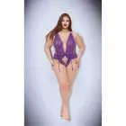 Baci Lingerie Raven Ruffle Bodysuit – Purple – Queen Size — Photo 3