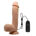 Baile Beautiful Johnson – vibruojantis realistiškas TPR dildo su sėklidėmis ir siurbtuku – 23,4 cm (9,2 colio) — Nuotrauka 3