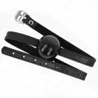KINK Black Solid Silicone Ball Gag 4cm – Adjustable Strap 65x1.5cm — Photo 2
