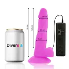 Diversia painduv vibreeriv dildo – 18 cm (7″) – lilla — Foto 2