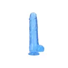 Realistic Dildo with Balls and Suction Cup – 28 cm (11″) – Blue — Photo 3