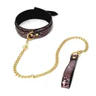 3 Piece BDSM Set Gold/Pink Reptile — Photo 8