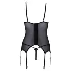 Cottelli LINGERIE Cami komplekts ar lencītēm, pērlītēm un stringiem ar atvērtu starpkāju – balts – S — Foto 10