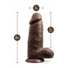 Blush Au Naturel Chub – dual-density realistic dildo – chocolate – 25 cm — Photo 4