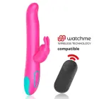 HAPPY LOKY Pluto rotējošs truša vibrators – 24 cm (9.45″) – violets — Foto 1