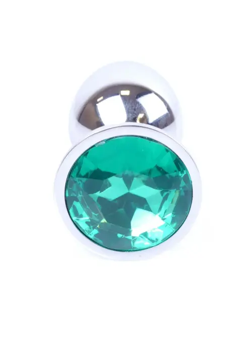 Plug-Jewellery Silver анальная пробка – 7 cm (2.8″) – Зеленая
