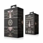 Rosy Gold Nouveau ģeometrisks anālais spraudnis ar melnu kristāla akcentu – 7.5 cm – Rose Gold — Foto 6