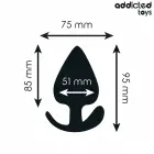 Addicted Toys silikoonist anaaltapp XL – 9.5 cm – Must — Foto 4