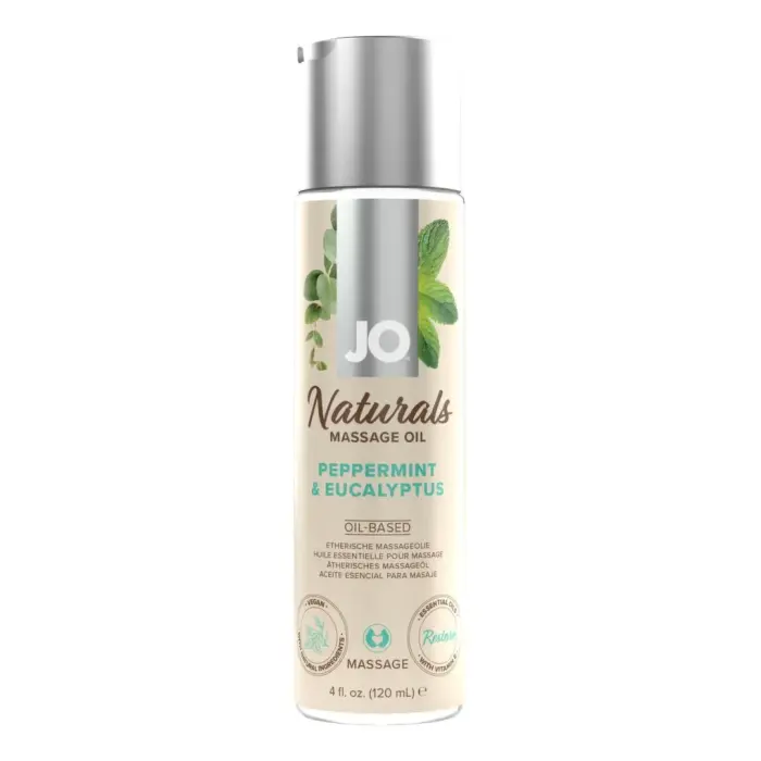 JO Naturals Aromatherapy Massage Oil Peppermint & Eucalyptus – 120 ml