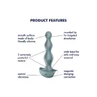 Lolli Plug 2 Classic Ice Blue Textured Vibrating Anal Plug — Photo 3