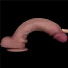 LoveToy Vibrating Sliding Skin Pro II – dviejų sluoksnių realistiškas silikoninis dildo su vibracija – 25,4 cm (10'') — Nuotrauka 1