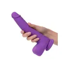 Rotējošs un kustīgs silikona dildo – 18 cm (7″) – Violets — Foto 8