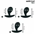 Addicted Toys Silicone Intimate Plug Set Model 3 – 3 Sizes – Black — Photo 4