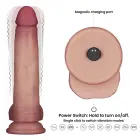 LoveToy Vibrating Sliding Skin Pro II – dviejų sluoksnių realistiškas silikoninis dildo su vibracija – 21,6 cm (8,5'') — Nuotrauka 3