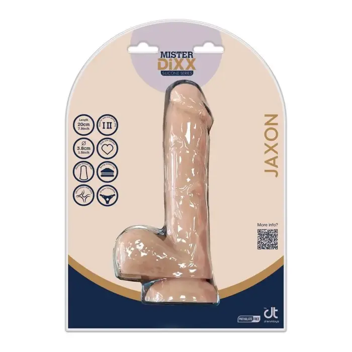 Mister Dixx Jaxon – ülirealistlik silikoondildo iminapaga – 20 cm