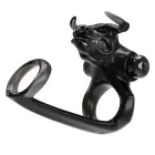 BULL WARRIOR - Vibrating Cock Ring with Sleeve – Black — Photo 2