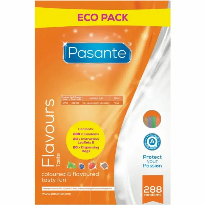 Pasante Eco Pack Flavors ассорти ароматизированных презервативов – 288 шт.