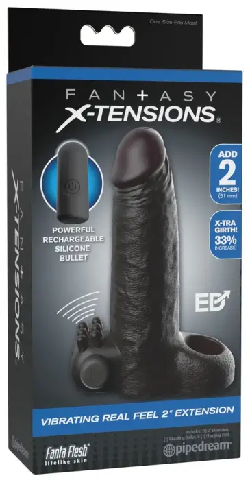 FXT Vibrējošs reālistiskas sajūtas masturbators – 5 cm – melns