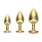Milan Collection Metal Anal Plug Set – 7 - 10 cm – Gold — Photo 2
