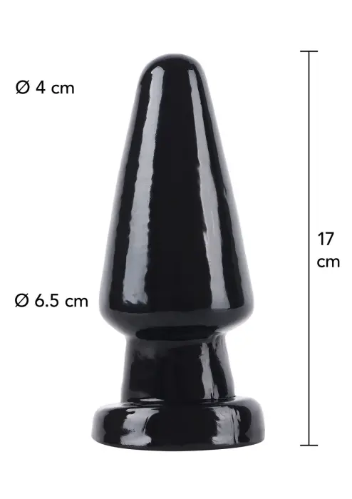 Analinis kištukas Cone Head L – 17 cm (6.7″) – Juodas
