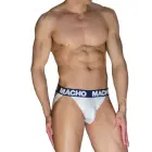Macho MX29DK – jockstrap with double rear straps – white/marine – M — Photo 2