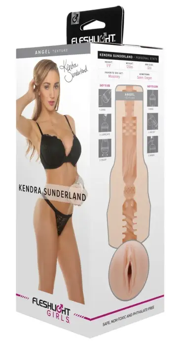 Kendra Sunderland Angel Masturbator – Realistic Vagina Replica – 25 cm – White