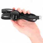 KINK Simplicity Ball Gag 4cm – Adjustable Silicone Strap, Black, 60cm — Photo 4
