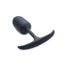 Premium Weighted Silicone Anal Plug – S – Black — Photo 2