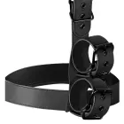 Fetish Submissive Adjustable Vegan Leather Collar & Wrist Restraint Set — Photo 6