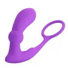 PRETTY LOVE Warren Purple Wireless Remote Control Vibrating Cock Ring with Anal Plug — Photo 5