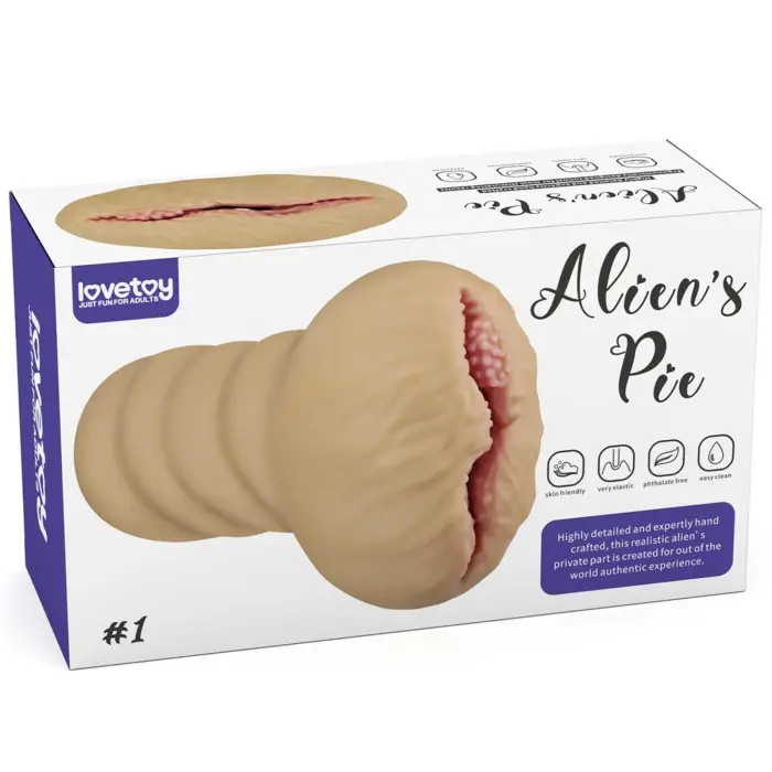 LoveToy Alien's Pie – reālistisks masturbators, 23 cm × 12,3 cm × 8 cm, TPE