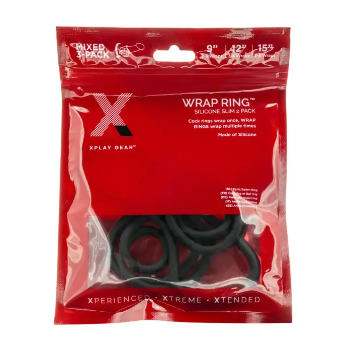Slim Wrap Ring – Cock Ring – 2-Pack – Black