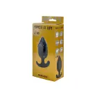 Anālais spraudnis ar nepareizi novietotu smaguma centru Spice it up Insatiable – 10.5 cm – Tumši pelēks – Black Foto 1