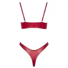 Cottelli Lingerie sarkans wet look krūštura komplekts 75B/S ar dekoratīviem gredzeniem — Foto 7