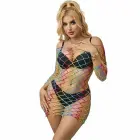 Радужное сетчатое платье с длинными рукавами Subblime 952426 – один размер — Фото 4