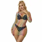 Радужное сетчатое платье с длинными рукавами Subblime 952426 – один размер — Фото 6