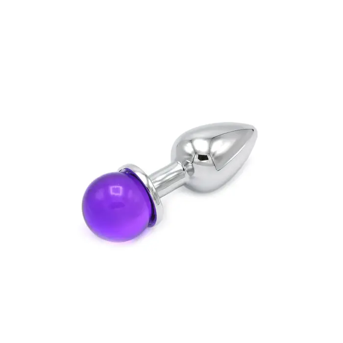 Anālais spraudnis ar violetu dārgakmeni – 8.8 cm (3.5″)