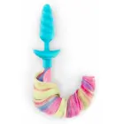 b-Vibe Unicorn Plug Vibrating Model with Removable Rainbow Tail – M – Multicolored — Photo 2