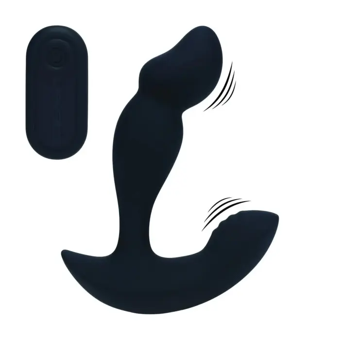 Dual Motor Vibrating Liquid Silicone Prostate Stimulator – 28.5 cm (11.2″) – Black