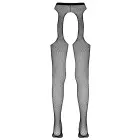 Cottelli LEGWARE Suspender Tights with Open Crotch – Black – L/XL — Photo 7