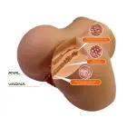 Crazy Bull Briony Realistic Vagina & Anal Masturbator with Vibrations – Brown — Photo 5
