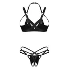 Obsessive Hebe atviro tipo liemenėlės ir atvirų stringų komplektas – juodas – L/XL — Nuotrauka 8