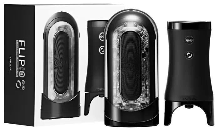 TENGA Flip 0 EVR Electronic Vibrotation Attachment – Black