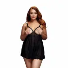 Baci Sheer Babydoll – Black – Queen Size — Photo 1