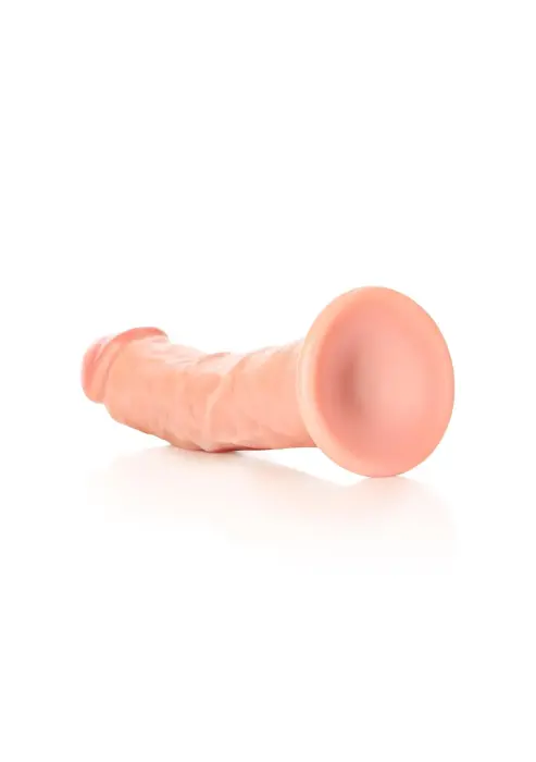 Išlenktas realistiškas dildo su siurbtuku – 22.5 cm (8.5″) – Kūno spalva Photo