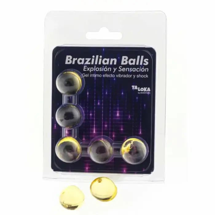Taloka Brazilian Balls massage gel capsules – vibrating & warming effect – 5 pcs