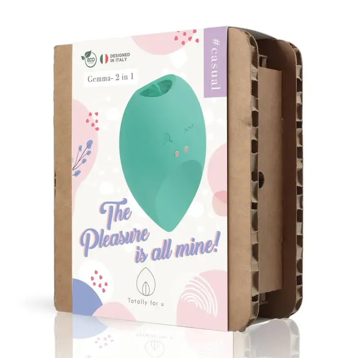 Gemma – 2 vienā laizīšanas un klitora vibrators – zaļš