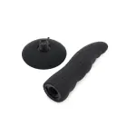 Silikona dildo ar piesūcekni – 20 cm (8″) – Melns — Foto 2